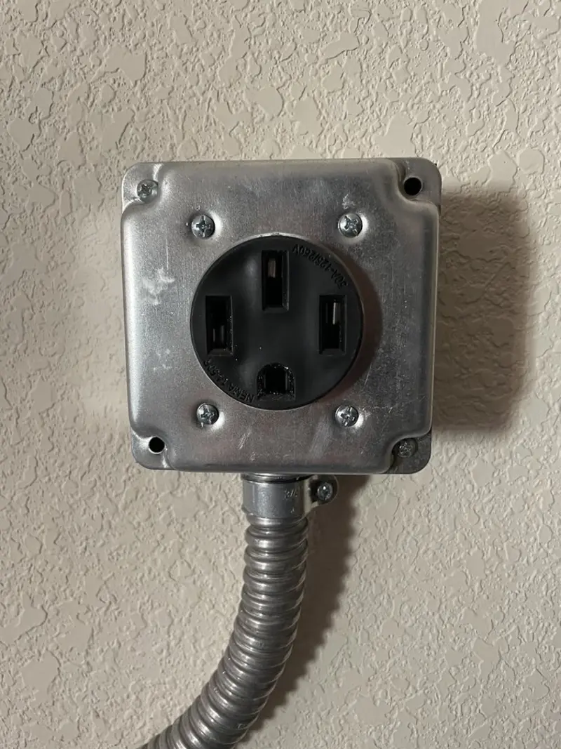 NEMA 14-50 outlet installed for Electrical Panel Upgrade in Medina